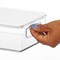 mDesign Plastic Deep Kitchen Storage Bin Box, Lid/Handles